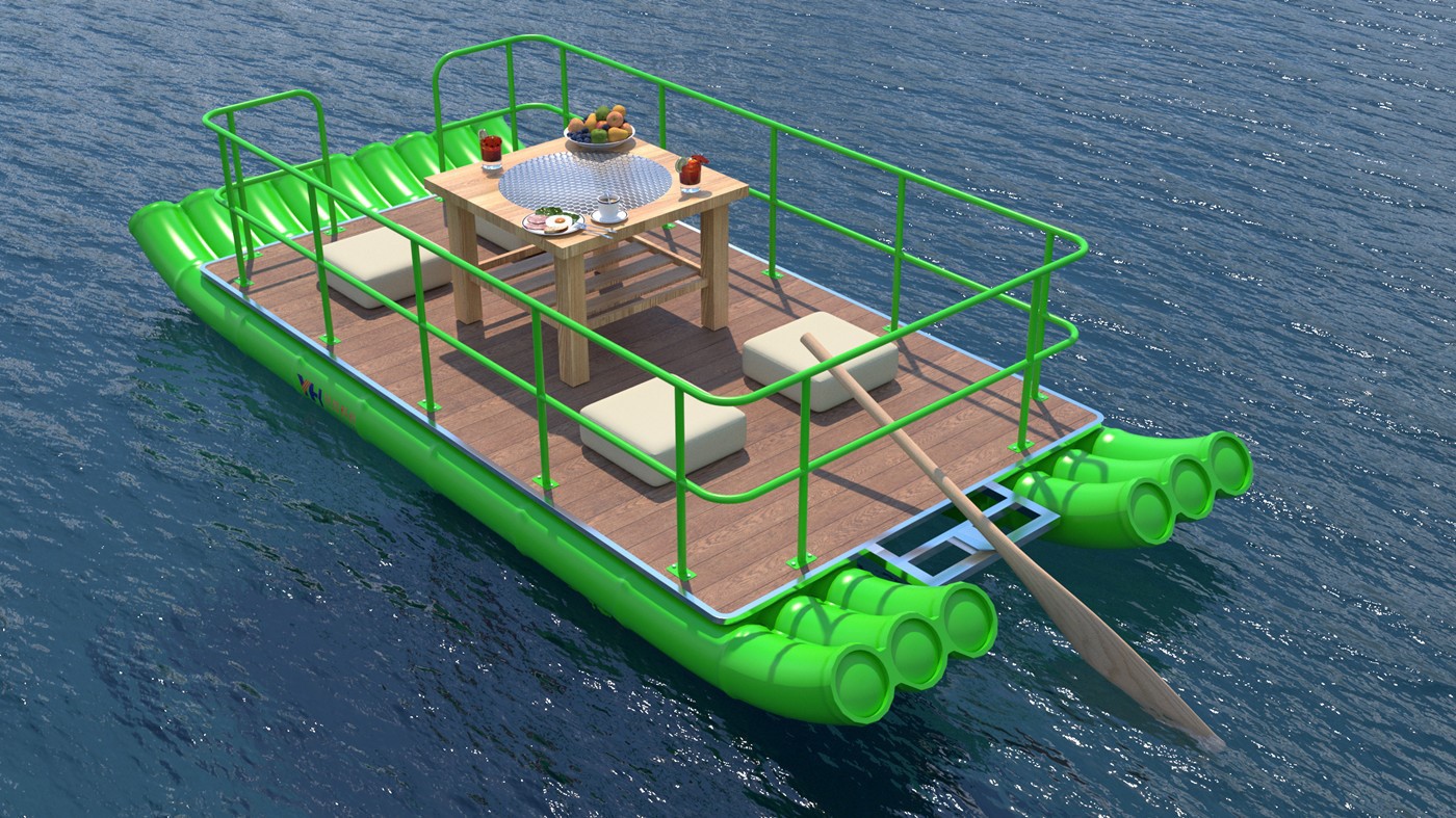 plastic bamboo boat plastic bamboo boat