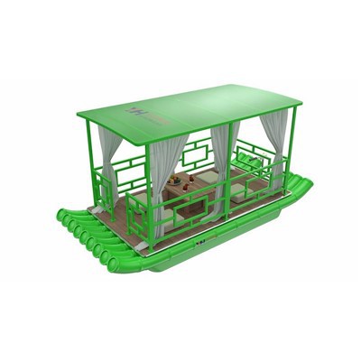 Elektrická rekreačná bambusová loď